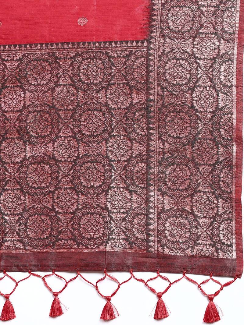 Woven Design Ethnic Motifs Zari Kanjeevaram Saree