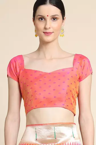 Ethnic Motifs Woven Design Zari Saree