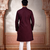 Wine color smart festive special embroidered kurta payjama for traditonal looks