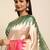 Colourblocked Silk Blend Tussar Saree
