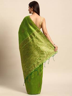 Zari Silk Blend Kovai Saree 3