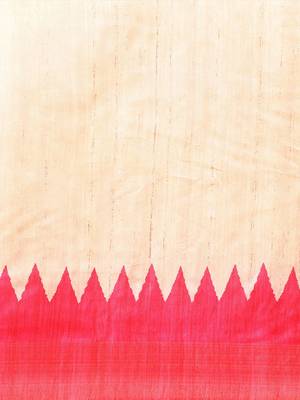 Colourblocked Silk Blend Tussar Saree 4