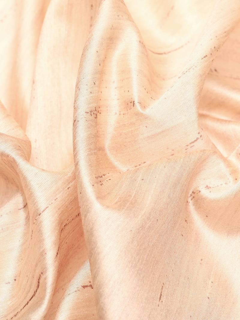 Colourblocked Silk Blend Tussar Saree