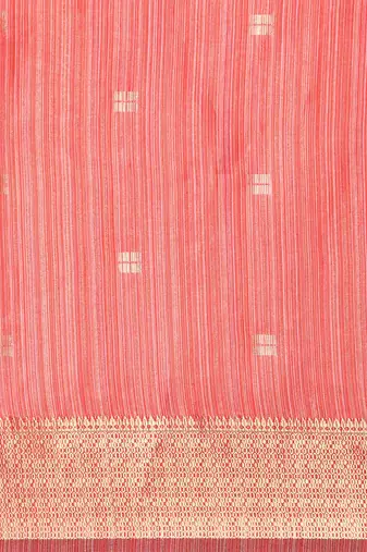 Striped Zari Linen Blend Baluchari Saree