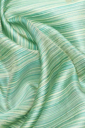 Striped Zari Linen Blend Baluchari Saree