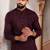 Wine color smart festive special embroidered kurta payjama for traditonal looks