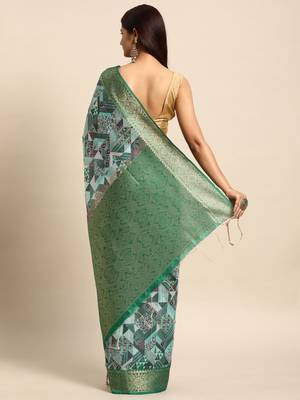 Zari Silk Cotton Sambalpuri Saree 3