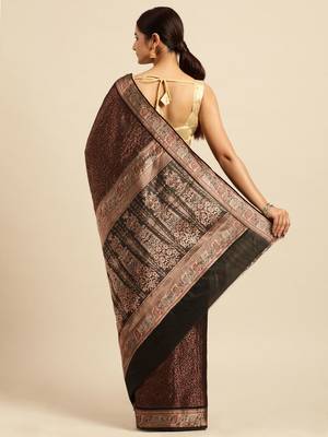 Ethnic Motifs Zari Kanjeevaram Saree 3