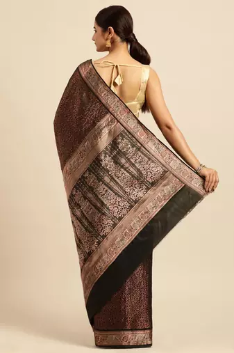 Ethnic Motifs Zari Kanjeevaram Saree