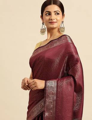 Ethic Motifs Zari Kanjeevaram Saree 2