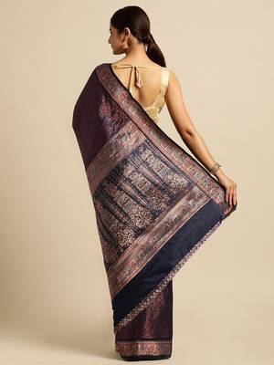 Ethnic Motifs Zari Kanjeevaram Saree 3