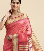 Bandhani Zari Silk Cotton Paithani Saree
