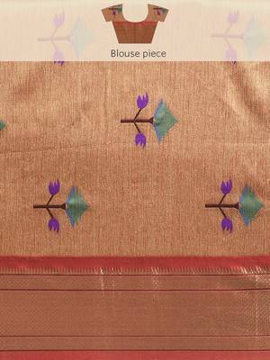Bandhani Zari Silk Cotton Paithani Saree 8