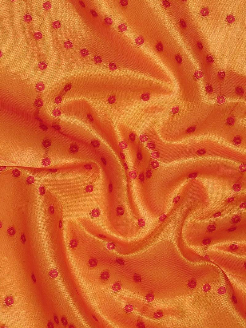 Bandhani Zari Silk Cotton Paithani Saree