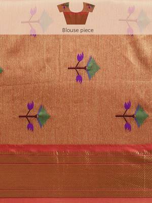 Bandhani Zari Silk Cotton Paithani Saree 8