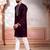 Wine color designer embroidered ceremonial special kurta payjama for mens' traditional looks