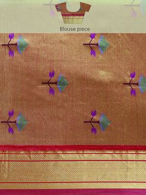 Bandhani Zari Silk Cotton Paithani Saree 8