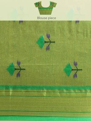 Bandhani Zari Silk Cotton Paithani Saree 8