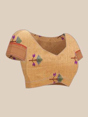 Bandhani Zari Silk Cotton Paithani Saree 7