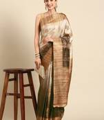 Floral Zari Jute Cotton Baluchari Saree