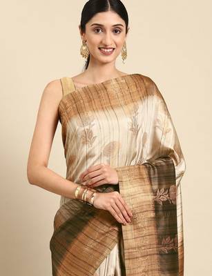 Floral Zari Jute Cotton Baluchari Saree 2