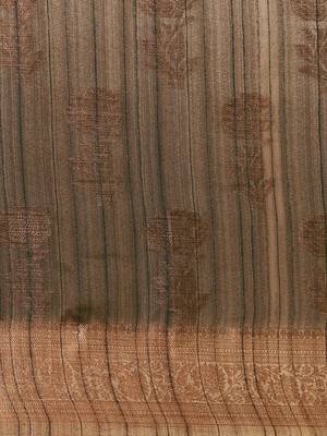 Floral Zari Jute Cotton Baluchari Saree 4