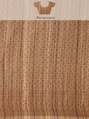 Floral Zari Jute Cotton Baluchari Saree 8