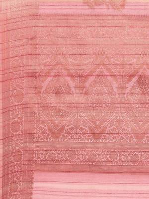 Floral Zari Jute Cotton Baluchari Saree 5