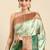 Green & Copper-Toned Ethnic Motifs Zari Jute Cotton Baluchari Saree