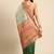 Green & Copper-Toned Ethnic Motifs Zari Jute Cotton Baluchari Saree