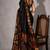 Black color smart and designer printed ready to wear satin saree