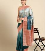 Floral Zari Jute Cotton Baluchari Saree