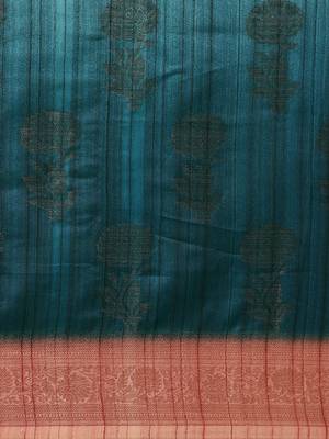 Floral Zari Jute Cotton Baluchari Saree 4