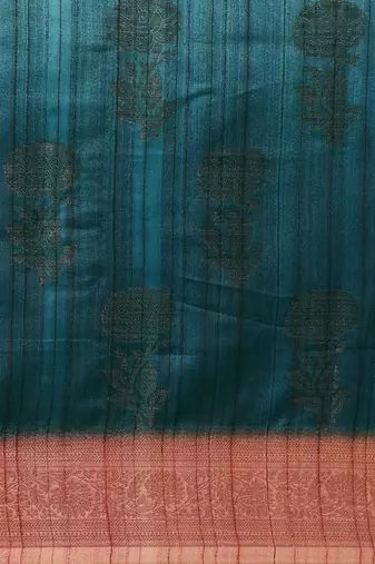 Floral Zari Jute Cotton Baluchari Saree