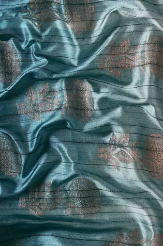 Floral Zari Jute Cotton Baluchari Saree