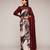 Black color smart and designer printed ready to wear satin saree