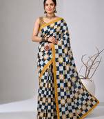 Multy color smart and designer printed ready to wear satin saree