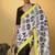 Black color smart and designer printed ready to wear satin saree