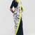 Black color smart and designer printed ready to wear satin saree