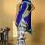 Blue color smart and designer printed ready to wear satin saree