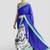 Blue color smart and designer printed ready to wear satin saree