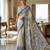 blue color cotton blend designer ethnic partywear saree