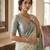 green color cotton blend designer ethnic partywear saree