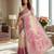 pink color cotton blend designer ethnic partywear saree