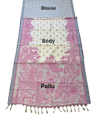 pink color cotton blend designer ethnic partywear saree 5