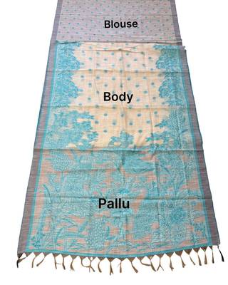 rama color cotton blend designer ethnic partywear saree 5
