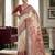 red color cotton blend designer ethnic partywear saree