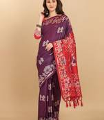 Woven Design Zari Bhagalpuri Saree