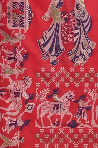 Woven Design Zari Bhagalpuri Saree