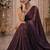 Coffee color chiffon fabric ready to wear partywear saree